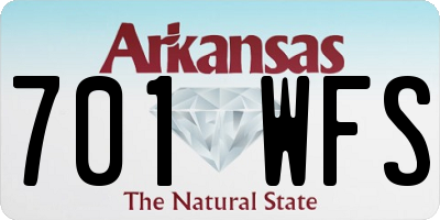 AR license plate 701WFS