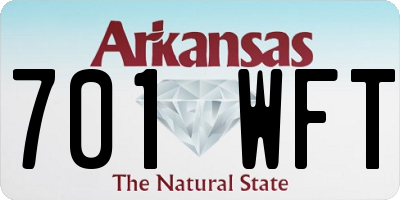 AR license plate 701WFT
