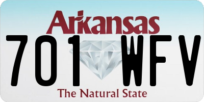 AR license plate 701WFV