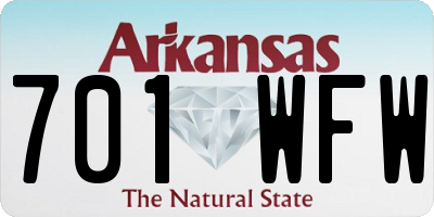 AR license plate 701WFW
