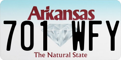 AR license plate 701WFY