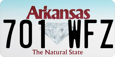 AR license plate 701WFZ