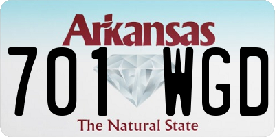 AR license plate 701WGD