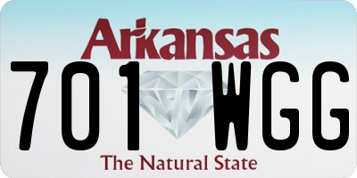 AR license plate 701WGG