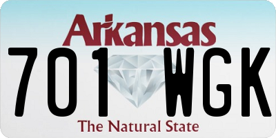 AR license plate 701WGK