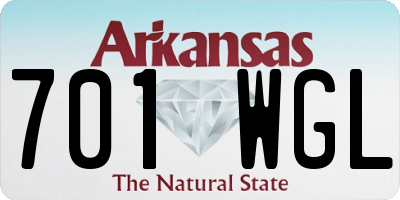 AR license plate 701WGL