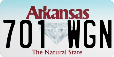 AR license plate 701WGN