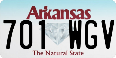 AR license plate 701WGV