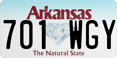 AR license plate 701WGY