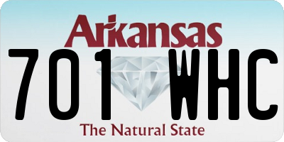 AR license plate 701WHC