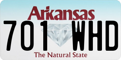 AR license plate 701WHD