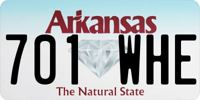 AR license plate 701WHE