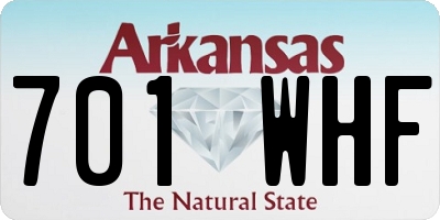 AR license plate 701WHF