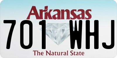 AR license plate 701WHJ