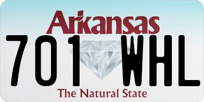 AR license plate 701WHL