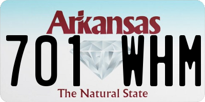 AR license plate 701WHM