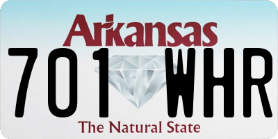 AR license plate 701WHR