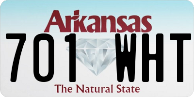 AR license plate 701WHT