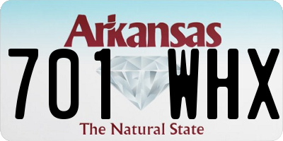 AR license plate 701WHX
