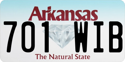 AR license plate 701WIB