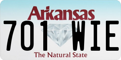 AR license plate 701WIE
