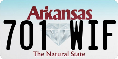 AR license plate 701WIF