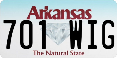 AR license plate 701WIG