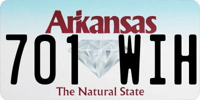 AR license plate 701WIH