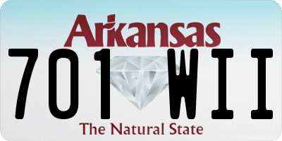 AR license plate 701WII