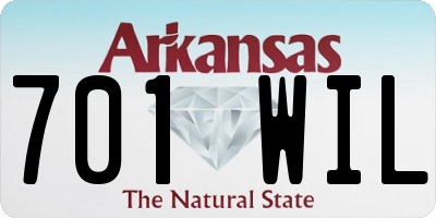 AR license plate 701WIL