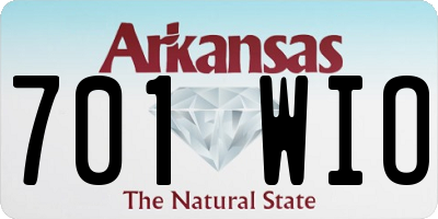 AR license plate 701WIO