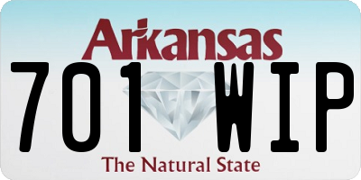 AR license plate 701WIP