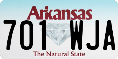 AR license plate 701WJA