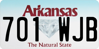AR license plate 701WJB