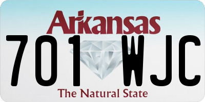 AR license plate 701WJC