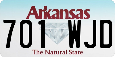 AR license plate 701WJD