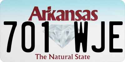 AR license plate 701WJE
