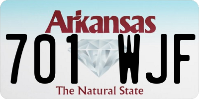 AR license plate 701WJF