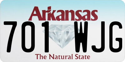 AR license plate 701WJG