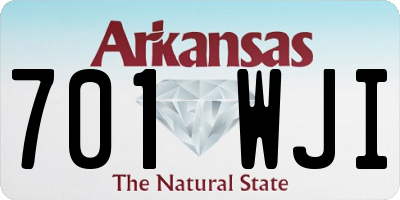 AR license plate 701WJI