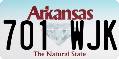 AR license plate 701WJK