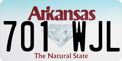 AR license plate 701WJL