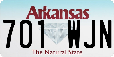 AR license plate 701WJN