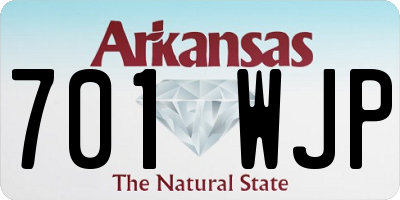 AR license plate 701WJP
