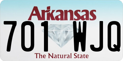 AR license plate 701WJQ