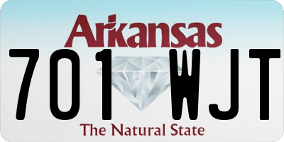 AR license plate 701WJT