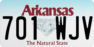 AR license plate 701WJV