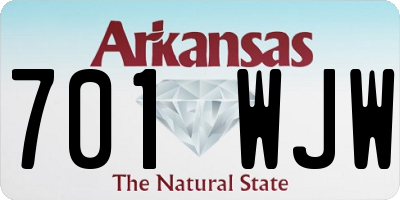 AR license plate 701WJW