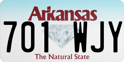 AR license plate 701WJY