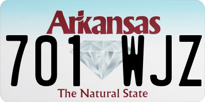 AR license plate 701WJZ